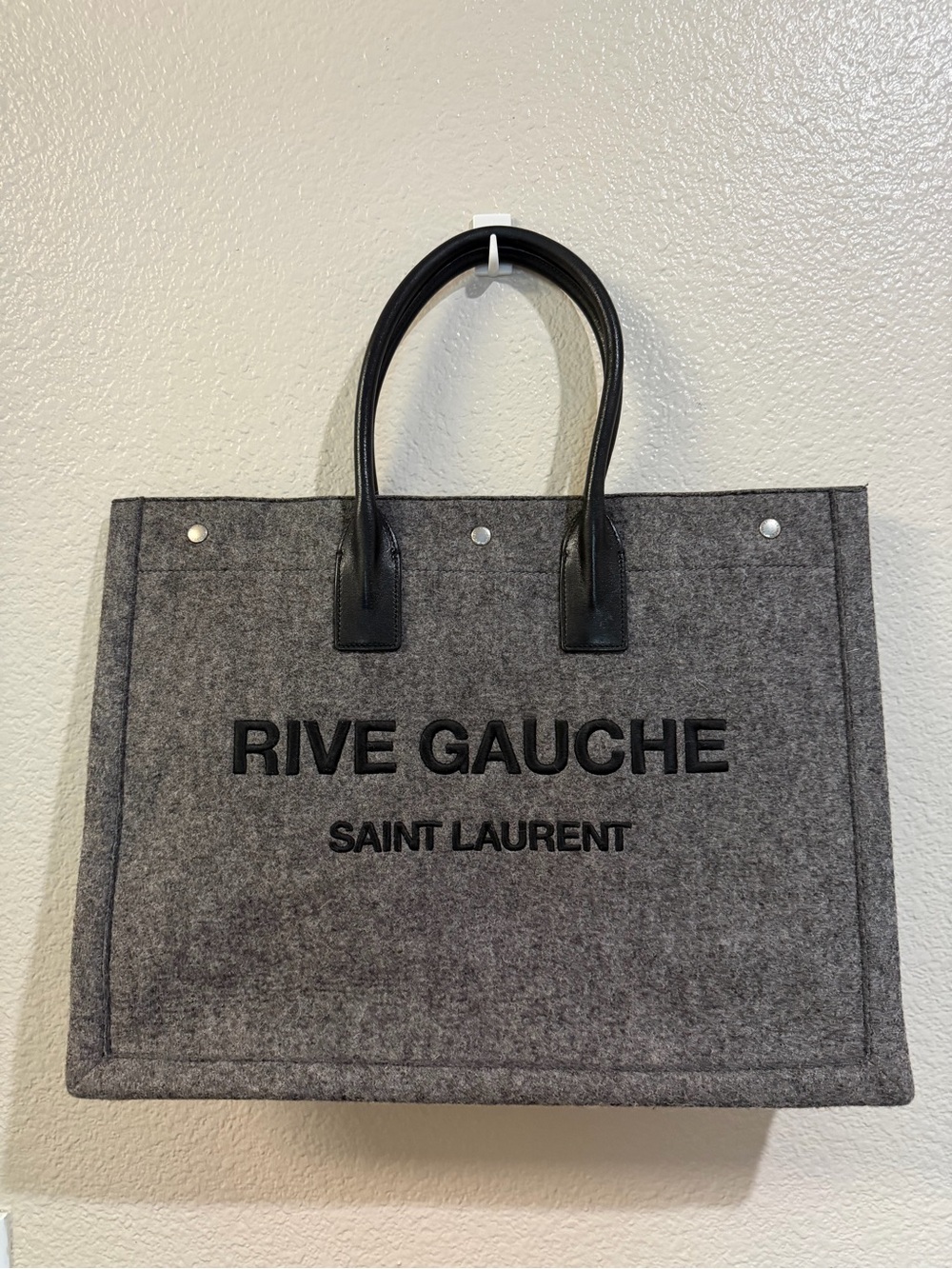 Saint Laurent Rive Gauche Gray Tote Bag